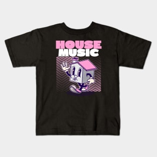 HOUSE MUSIC  - character (pink) Kids T-Shirt